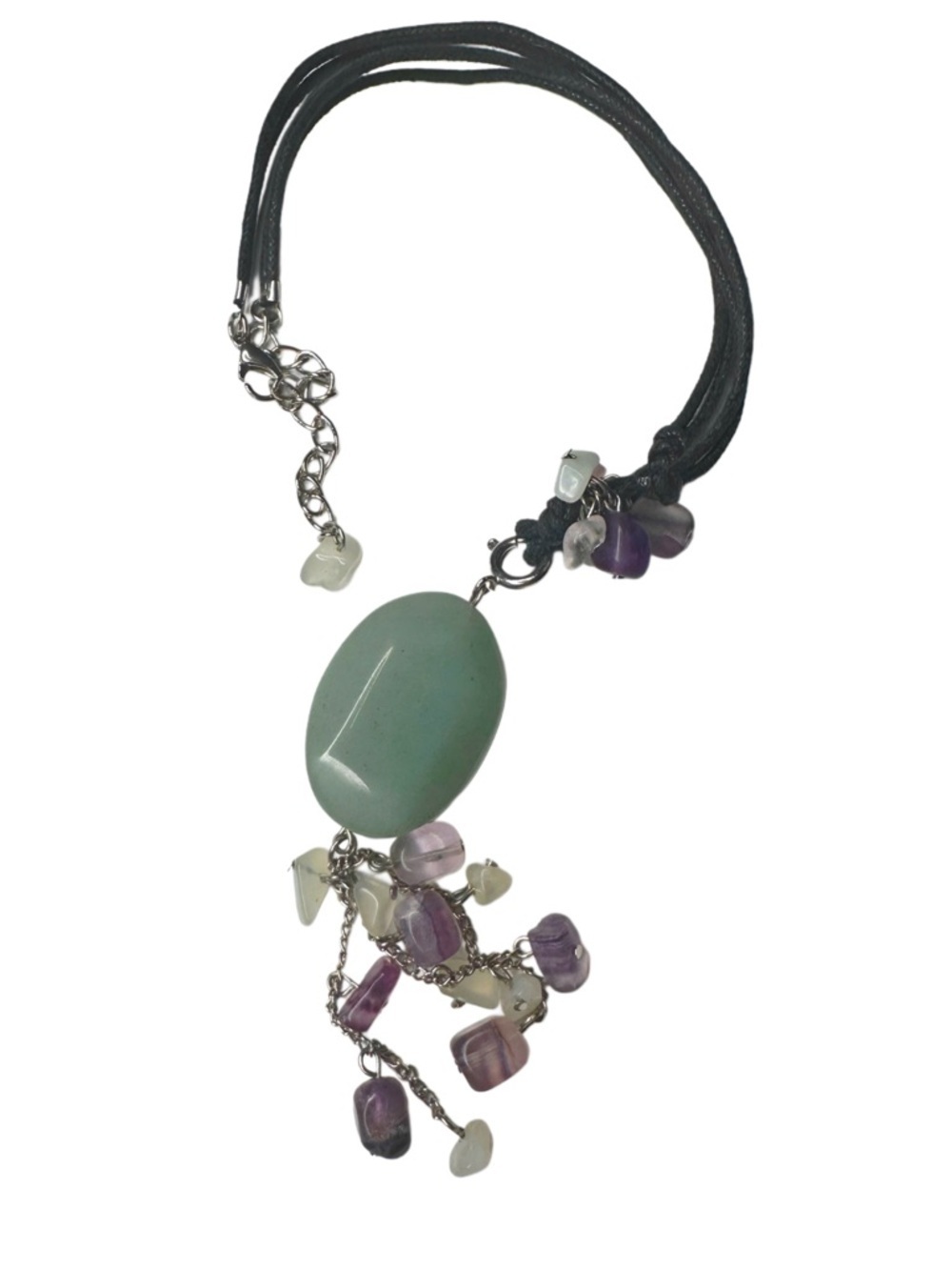 Park Lane Mandalay Necklace Adventurine Quartz and Amethyst - Picture 2 of 4